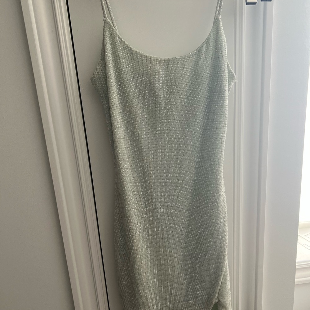 Elegant Light Teal Slip Dress